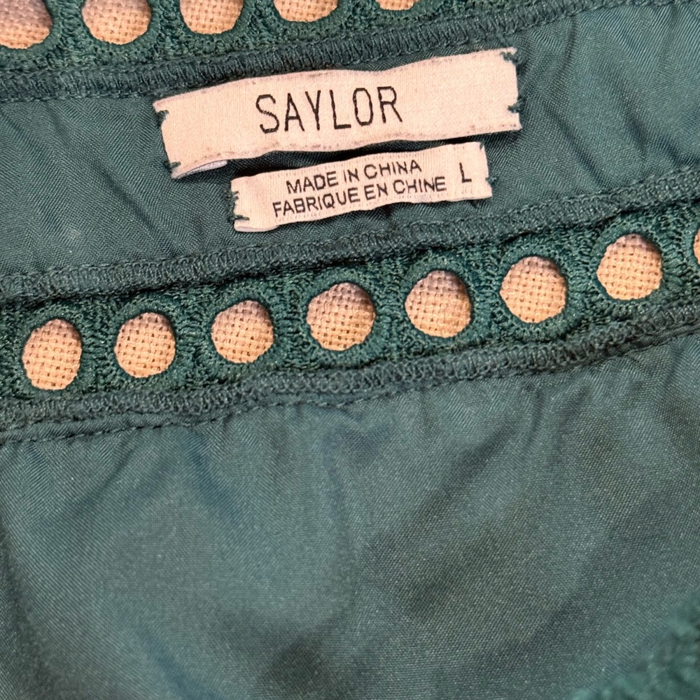 SAYLOR Emerald Green Lace Mini Dress - Picture 8 of 9